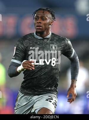 Sheffield Mittwoch Moses Odubajo während des Sky Bet Championship Spiel im Liberty Stadium, Swansea. Stockfoto