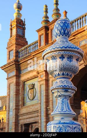 Plaza de Espana (Spanien Platz) in Sevilla, Spanien Stockfoto