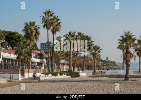 Strand von Benicasim in Castellon de la Plana, Bundesland Valencia, Spanien, Europa Stockfoto