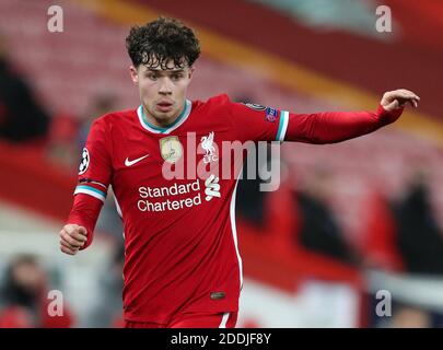 Anfield, Liverpool, Merseyside, Großbritannien. November 2020. UEFA Champions League Football, Liverpool versus Atalanta; Neco Williams of Liverpool Credit: Action Plus Sports/Alamy Live News Stockfoto