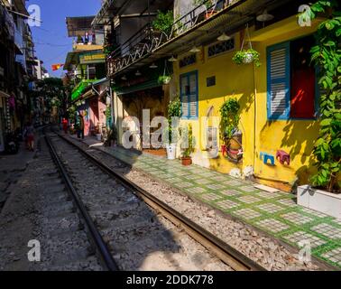 Train Street, Hanoi, Vietnam Stockfoto