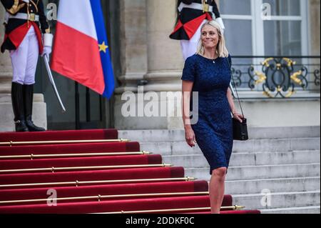 Der dänische Verteidigungsminister Trine Bramsen verlässt den Präsidentenpalast Elysee nach einem Mittagessen in Paris am 14. Juli 2019. Foto von Julie Sebadelha/ABACAPRESS.COM Stockfoto