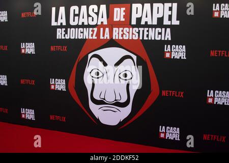 Allgemeine Atmosphäre während der Premiere von La Casa De Papel Staffel 3 in der Monnaie de Paris in Paris, Frankreich am 15. Juli 2019. Foto von Aurore Marechal/ABACAPRESS.COM Stockfoto