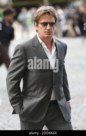 Benoit Magimel nahm an der Trauerfeier des französischen Direktors Jean-Pierre Mocky (der am 8. August um 90 Uhr starb) in der Kirche Saint-Sulpice in Paris, Frankreich, am 12. August 2019 Teil. Foto von ABACAPRESS.COM Stockfoto