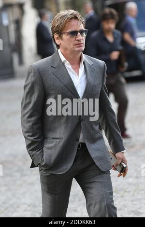 Benoit Magimel nahm an der Trauerfeier des französischen Direktors Jean-Pierre Mocky (der am 8. August um 90 Uhr starb) in der Kirche Saint-Sulpice in Paris, Frankreich, am 12. August 2019 Teil. Foto von ABACAPRESS.COM Stockfoto