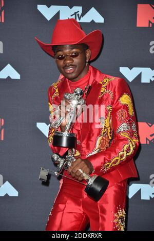 Lil NAS X posiert im Pressesaal während der MTV Video Music Awards 2019 im Prudential Center am 26. August 2019 in Newark, NJ, USA. Foto von Lionel Hahn/ABACAPRESS.COM Stockfoto