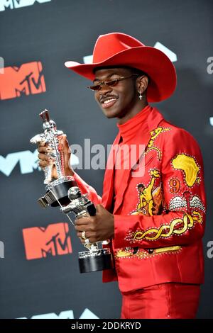 Lil NAS X posiert im Pressesaal während der MTV Video Music Awards 2019 im Prudential Center am 26. August 2019 in Newark, NJ, USA. Foto von Lionel Hahn/ABACAPRESS.COM Stockfoto