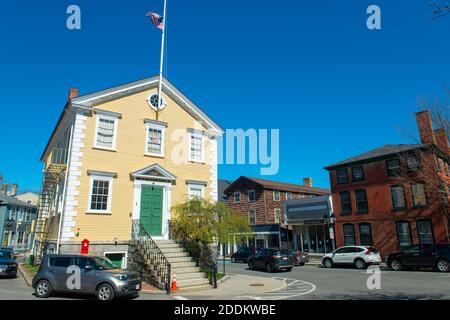 Old Town House in der Washington Street im historischen Marblehead District, Marblehead, Massachusetts, USA. Stockfoto