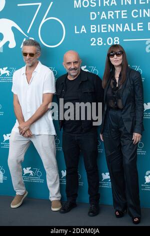 Vincent Cassel, Gaspar Noe und Monica Bellucci bei der irreversible - Inversion Integrale Photocall im Rahmen des 76. Internationalen Filmfestivals von Venedig (Mostra) am 31. August 2019. Foto von Aurore Marechal/ABACAPRESS.COM Stockfoto