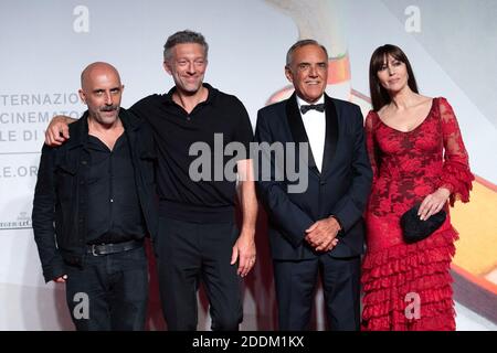 Gaspar Noe, Vincent Cassel, Alberto Barbera und Monica Bellucci bei der UA irreversible - Inversion Integrale im Rahmen des 76. Internationalen Filmfestivals von Venedig (Mostra) am 31. August 2019. Foto von Aurore Marechal/ABACAPRESS.COM Stockfoto