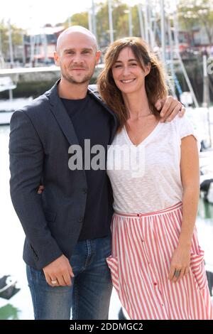 Nicolas Gob und Eleonore Bernheim bei einer Fotoschau im Rahmen des 21. Festival of TV Fiction in La Rochelle, Frankreich am 14. September 2019. Foto von Aurore Marechal/ABACAPRESS.COM Stockfoto