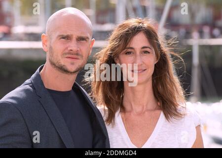 Nicolas Gob und Eleonore Bernheim bei einer Fotoschau im Rahmen des 21. Festival of TV Fiction in La Rochelle, Frankreich am 14. September 2019. Foto von Aurore Marechal/ABACAPRESS.COM Stockfoto