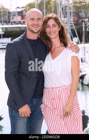 Nicolas Gob und Eleonore Bernheim bei einer Fotoschau im Rahmen des 21. Festival of TV Fiction in La Rochelle, Frankreich am 14. September 2019. Foto von Aurore Marechal/ABACAPRESS.COM Stockfoto