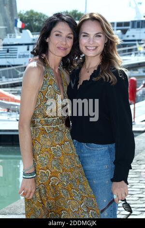 Maelle Mietton und Melanie Maudran nehmen am 14. September 2019 an einer Fotocall im Rahmen des 21. Festival of TV Fiction in La Rochelle, Frankreich, Teil. Foto von Aurore Marechal/ABACAPRESS.COM Stockfoto