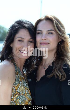 Maelle Mietton und Melanie Maudran nehmen am 14. September 2019 an einer Fotocall im Rahmen des 21. Festival of TV Fiction in La Rochelle, Frankreich, Teil. Foto von Aurore Marechal/ABACAPRESS.COM Stockfoto