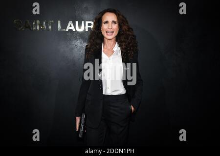 Andie MacDowell besucht die Saint Laurent Womenswear Frühjahr/Sommer 2020 Show im Rahmen der Paris Fashion Week am 24. September 2019 in Paris, Frankreich. Foto von Laurent Zabulon/ABACAPRESS Stockfoto