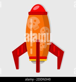 Raketenbombe Vektor-Illustration in flachem Stil Stock Vektor
