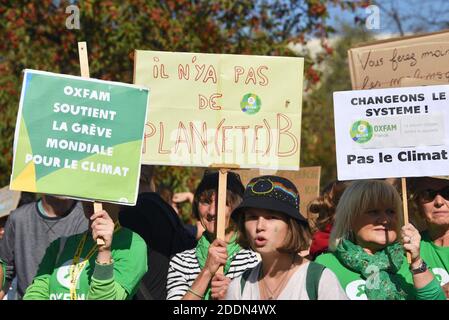 Freitag für zukünftige Proteste in Straßburg, Frankreich, am 20. September 2019. Viele Demonstranten reagieren auf die Forderung nach einem globalen Klimaschlag und wollen für mehr Klimaschutz kämpfen. Sie wollen die Aufrufe zu Streiks und Protesten auf der ganzen Welt unterstützen. Foto von Nicolas Roses/ABACAPRESS.COM Stockfoto