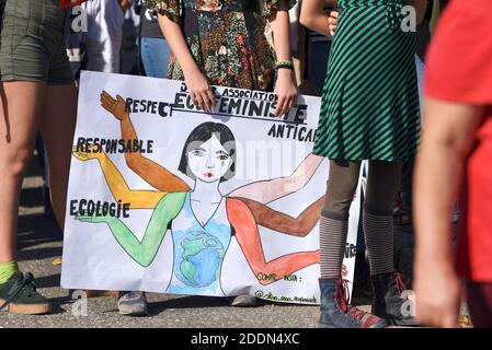 Freitag für zukünftige Proteste in Straßburg, Frankreich, am 20. September 2019. Viele Demonstranten reagieren auf die Forderung nach einem globalen Klimaschlag und wollen für mehr Klimaschutz kämpfen. Sie wollen die Aufrufe zu Streiks und Protesten auf der ganzen Welt unterstützen. Foto von Nicolas Roses/ABACAPRESS.COM Stockfoto