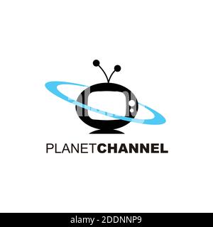 Abbildung mit dem Logo des Planeten-Kanals Stock Vektor