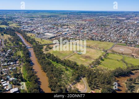 Die Stadt Dubbo im zentralen Westen von NSW, Australien. Stockfoto