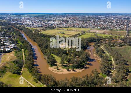 Die Stadt Dubbo im zentralen Westen von NSW, Australien. Stockfoto
