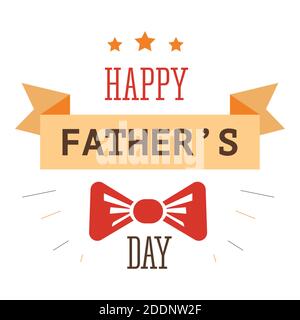 Vatertag Urlaub isoliert Symbol Fliege und Band Stock Vektor