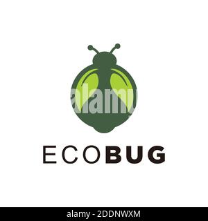 Symbol Design Symbol Dame Bug oder Pflanze Bug Logo Vorlage Stock Vektor