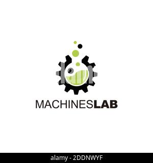 Logo-Vorlage für Laborgeräte Stock Vektor