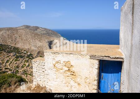 Folegandros, schöne und kleine griechische Insel in der Ägäis. Kykladen, Griechenland Stockfoto