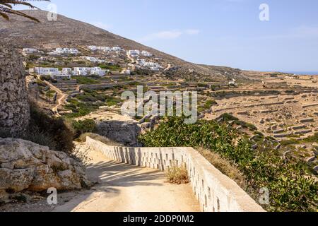 Folegandros, schöne und kleine griechische Insel in der Ägäis. Kykladen, Griechenland Stockfoto