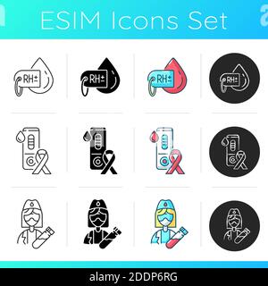 Symbole für Untersuchungen im Gesundheitswesen eingestellt Stock Vektor