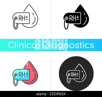 Symbol für Blutgruppenprüfung Stock Vektor