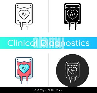 Symbol für Blutgruppenprüfung Stock Vektor