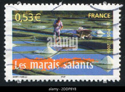 FRANKREICH - UM 2006 Briefmarke gedruckt von Frankreich, zeigt Salzwiesen, um 2006 Stockfoto