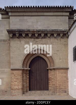 IGLESIA - PORTADA AUSSEN. ORT: MONASTERIO DE LA RABIDA. PALOS DE LA FRONTERA. Huelva. SPANIEN. Stockfoto