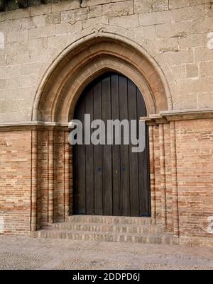 IGLESIA - PORTADA. ORT: MONASTERIO DE LA RABIDA. PALOS DE LA FRONTERA. Huelva. SPANIEN. Stockfoto