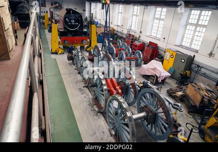 Der Bau der Dampflokomotive Nr. 2007 "Prince of Wales" wird am A1 Locomotive Trust in Darlington, County Durham, fortgesetzt. Stockfoto