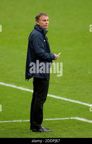 Sunderland-Manager Phil Parkinson während des Sky Bet League One-Spiels im Stadion of Light, Sunderland. Stockfoto