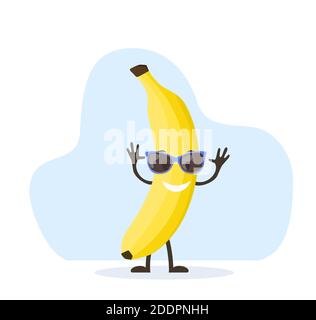 Niedliche und lustige Banane Charakter Stock Vektor
