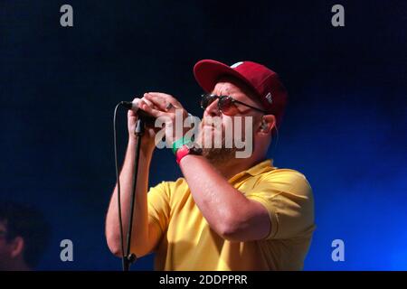 John Turrell tritt als Smoove & Turrell auf, während des OnBlackheath Music Festival 2016 Stockfoto