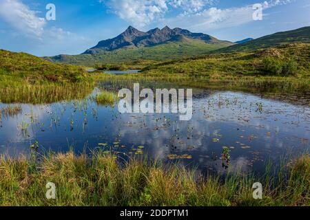 Black Cuillins, Sligachan, Isle of Skye, Schottland, Vereinigtes Königreich Stockfoto