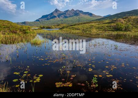 Black Cuillins, Sligachan, Isle of Skye, Schottland, Vereinigtes Königreich Stockfoto