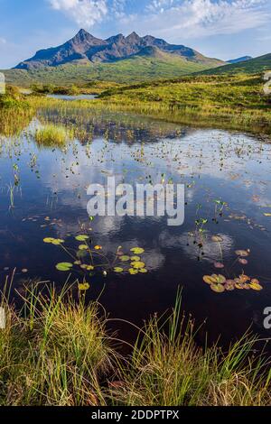 Black Cuillins, Sligachan, Isle of Skye, Schottland, Vereinigtes Königreich Stockfoto