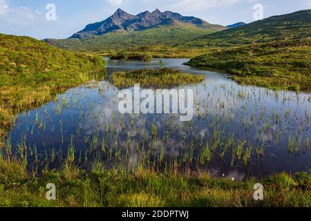 Black Cuillins, Sligachan, Isle of Skye, Schottland, Vereinigtes Königreich Stockfoto