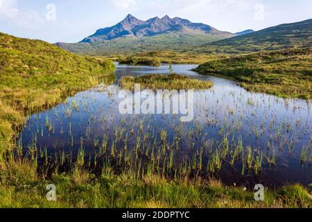 Black Cuillins, Sligachan, Isle of Skye, Schottland, Vereinigtes Königreich Stockfoto