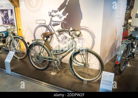 Anker Saxonette, motorisiertes Fahrrad, 1938, PS.SPEICHER Museum, Einbeck, Niedersachsen, Deutschland, Stockfoto