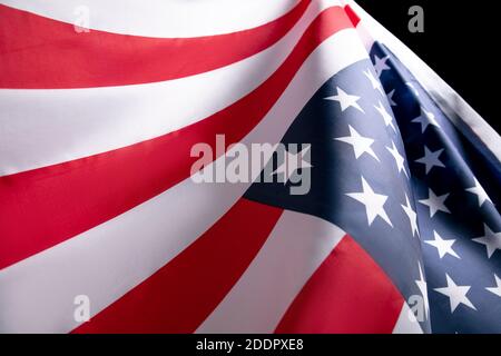 Nahaufnahme Flagge der USA. Presidents Day Konzept. Stockfoto