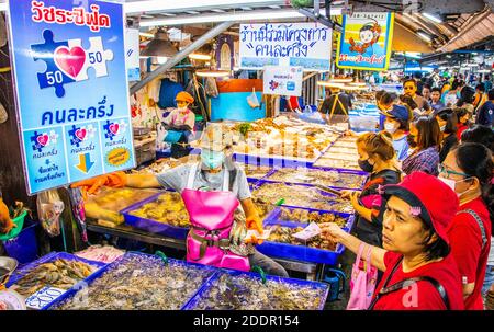 Fischmarkt in Naklua Bezirk Chonburi Thailand Asien Stockfoto