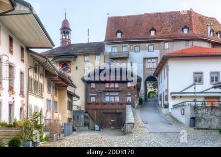 Gruyeres, Freiburg, Schweiz Stockfoto